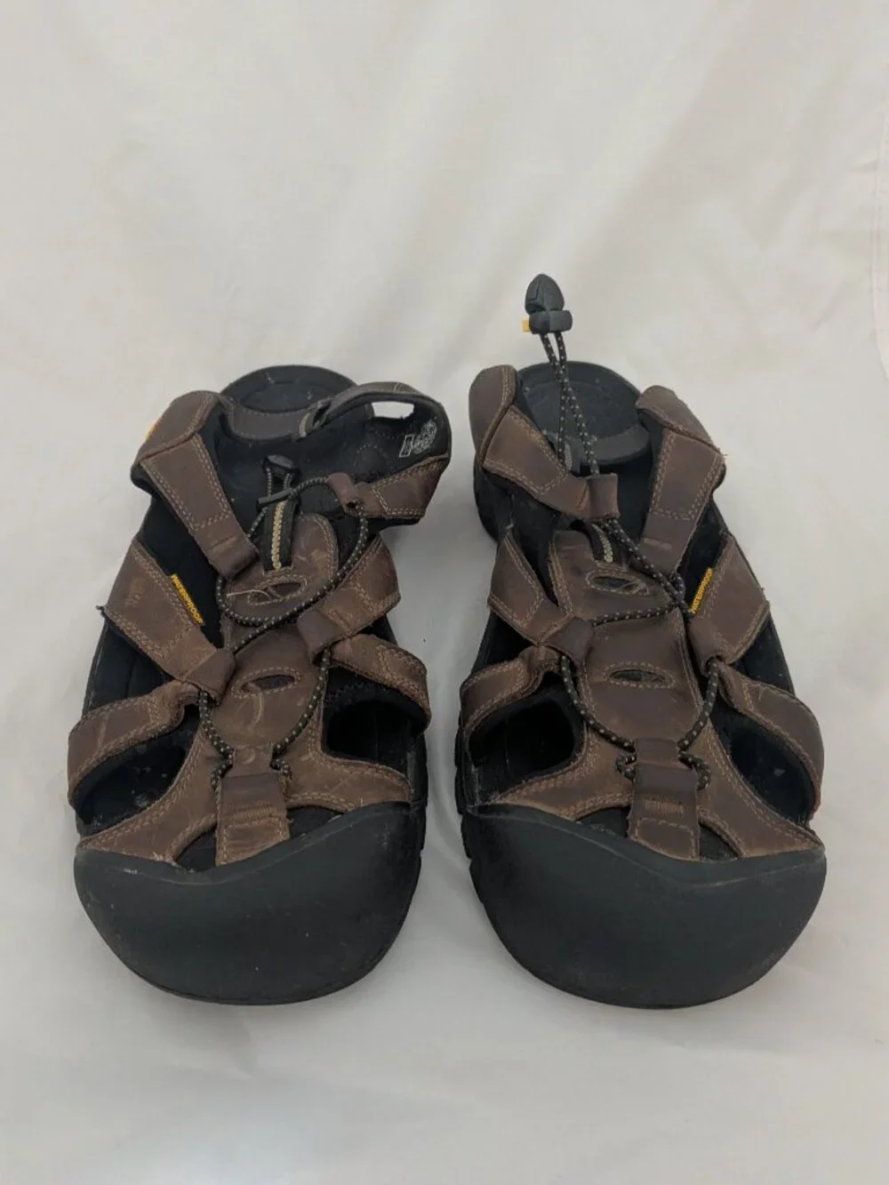 KEEN Men's Brown Leather Waterproof Sandals Size 14